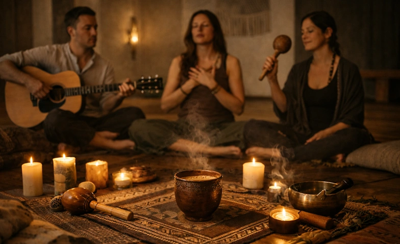 Kakao Zeremonie mit Hapé