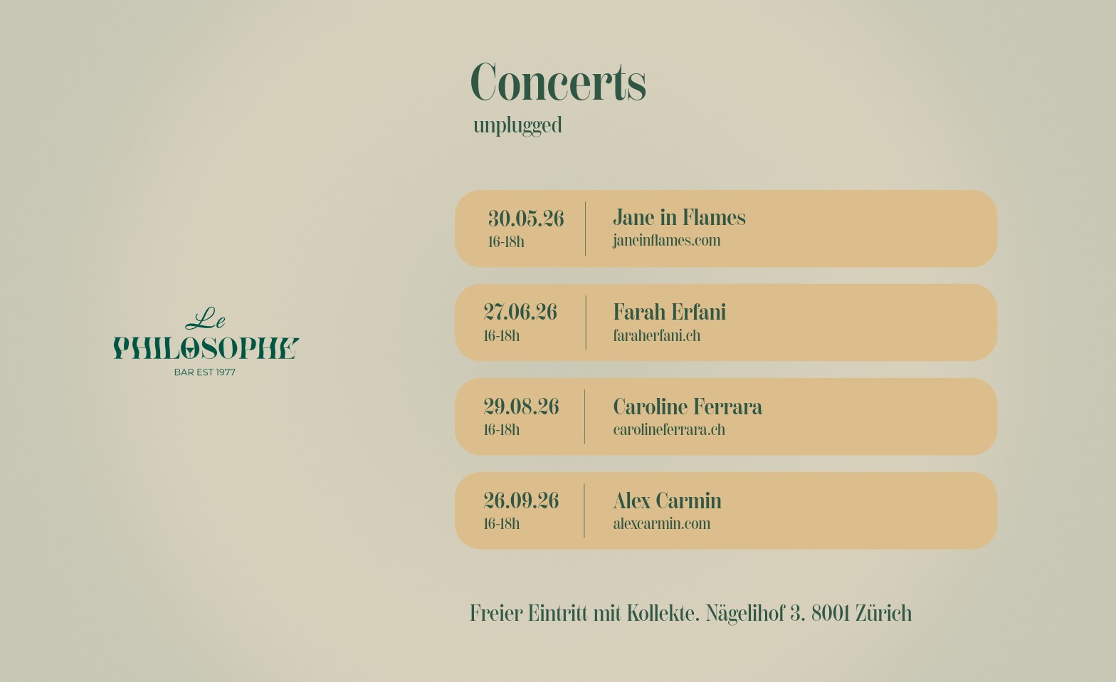 Event-Image for 'Le Philosophe Concerts unplugged'
