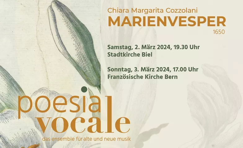Chiara Margarita Cozzolani - Marienvesper Französische Kirche, Zeughausgasse 8, 3011 Bern Tickets