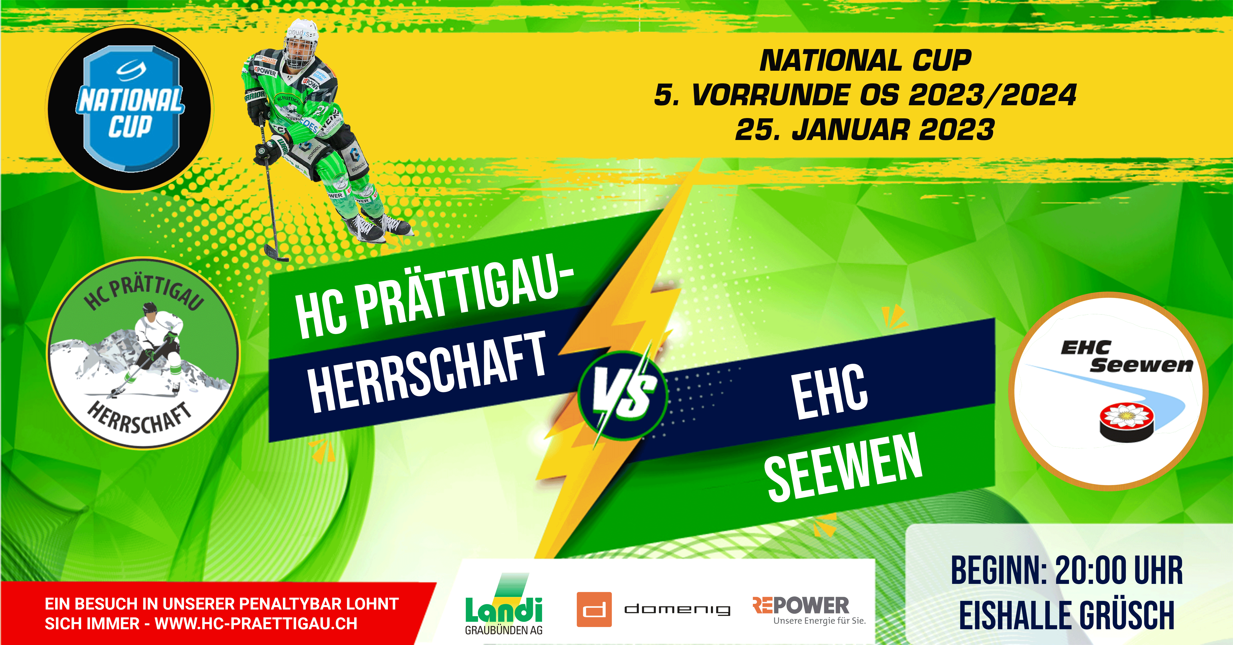 National Cup HC Prättigau-Herrschaft vs. EHC Seewen Eishalle Grüsch, Au 5, 7214 Grüsch Tickets