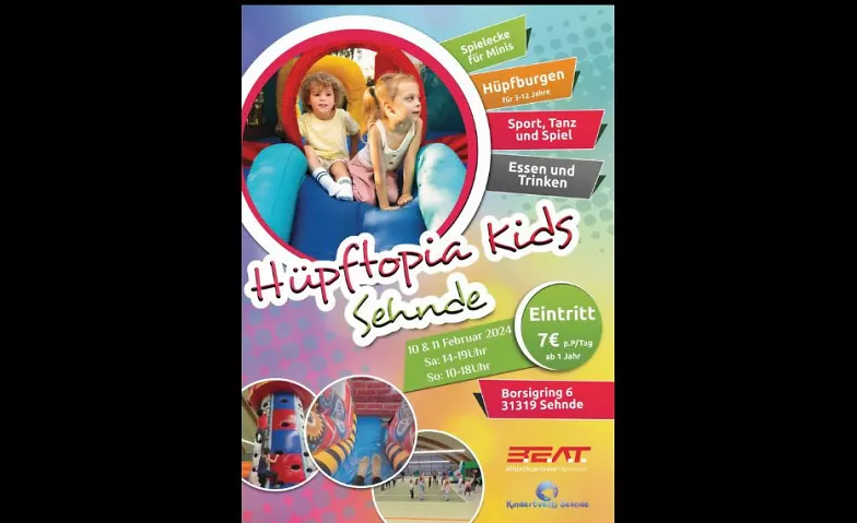 Hüpftopia Kids Sehnde B.e.a.t Athletikzentrum GmbH Billets