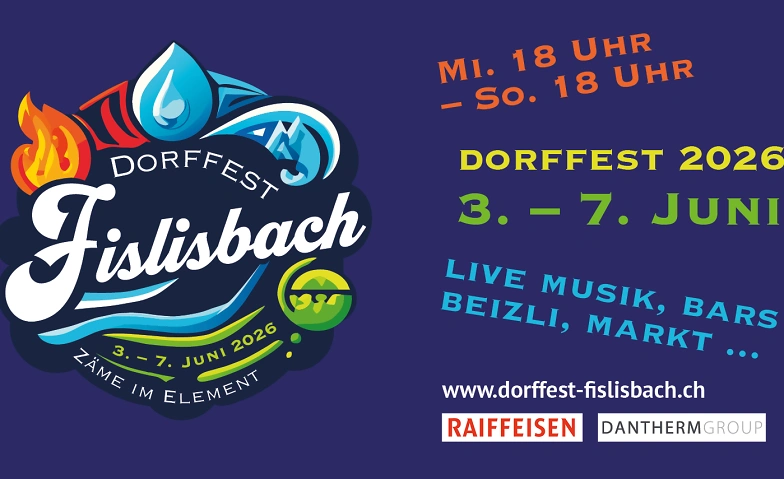 Event-Image for 'Dorffest Fislisbach 3. - 7. Juni 2026'