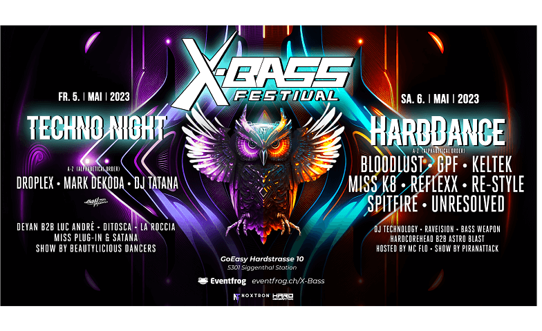X-Bass Festival CH Aargauer Sport- und Kurzentrum GoEasy, Hardstrasse 10, 5301 Untersiggenthal Tickets