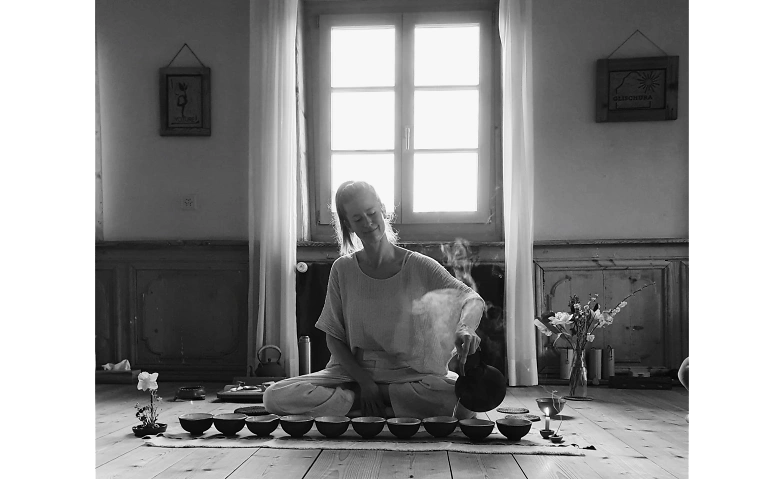 tea ceremony in a magical yurt