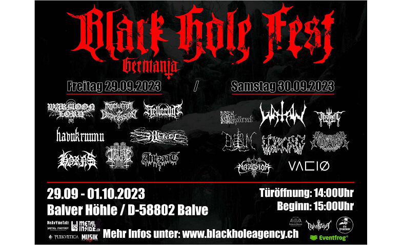 Black Hole Fest Germania Balver Höhle, Balver Höhle, 58802 Balve Tickets