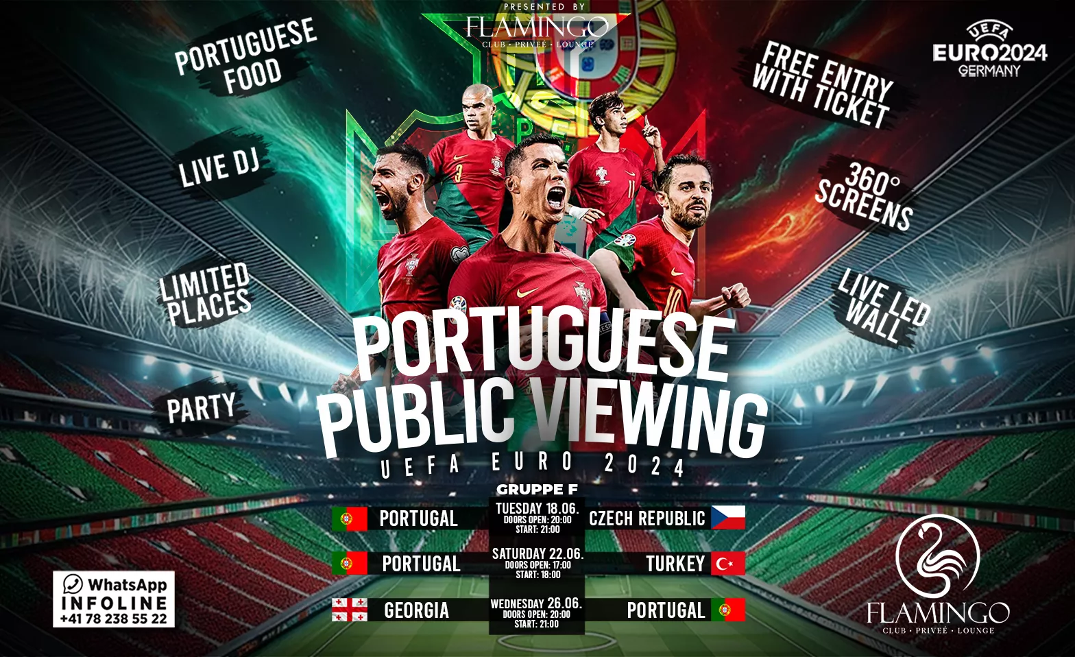 Event-Image for 'PORTUGAL PUBLIC VIEWING - PORTUGAL VS CZECH @ FLAMINGO CLUB'