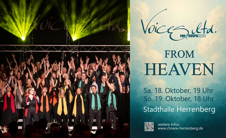 From Heaven &ndash; Jahreskonzert Voices ltd. (Sonntag) Tickets