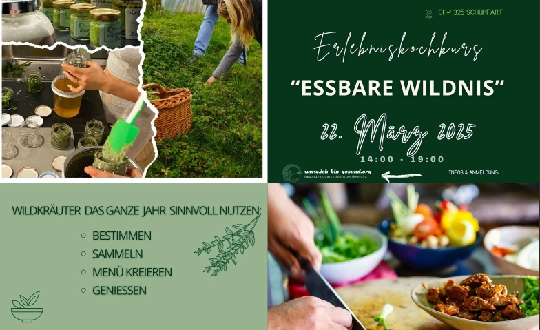 Erlebniskochkurs "Essbare Wildnis" - Kochen mit Wildkräutern ich-bin-gesund Zentrum, Obermumpferstr. 71, 4325 Schupfart, Obermumpferstrasse 71, 4325 Schupfart Tickets