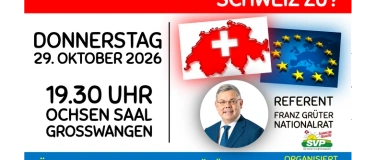 Event-Image for 'EU-Rahmenvertrag - Was kommt auf die Schweiz zu?'