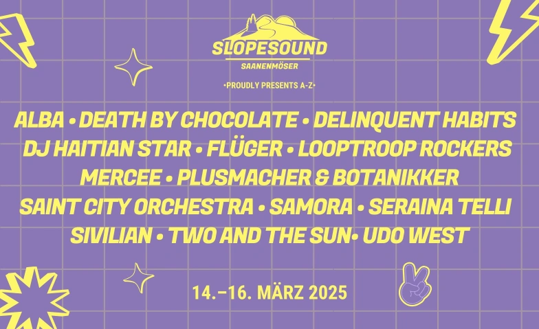 Slopesound Festival Saanenmöser 2025 Why Knot, Hornbergstrasse 22, 3777 Saanenmöser Tickets