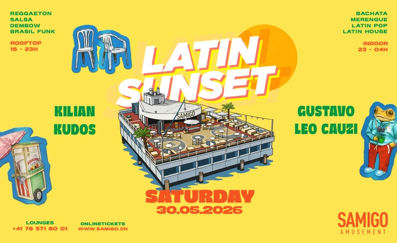 LATIN SUNSET (DAY- AND NIGHTPARTY) @ SAMIGO Samigo Amusement, Mythenquai 59, 8002 Z&uuml;rich Billets