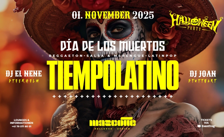 TIEMPOLATINO - HALLOWEEN Mascotte Club, Theaterstrasse 10, 8001 Zürich Tickets