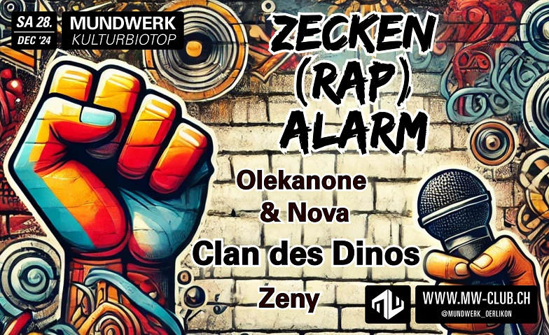 Zecken (Rap) Alarm Mundwerk Kulturbiotop, Zürich Tickets