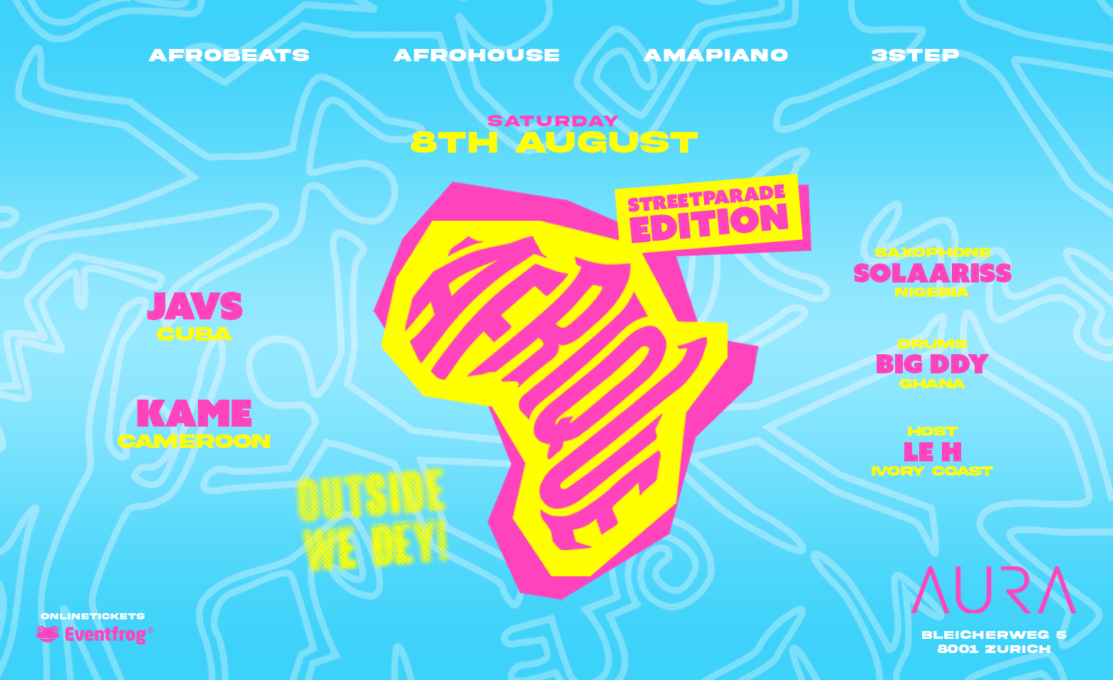 AFRIQUE • STREETPARADE EDITION • AURA CLUB AURA Club, Z&uuml;rich Tickets
