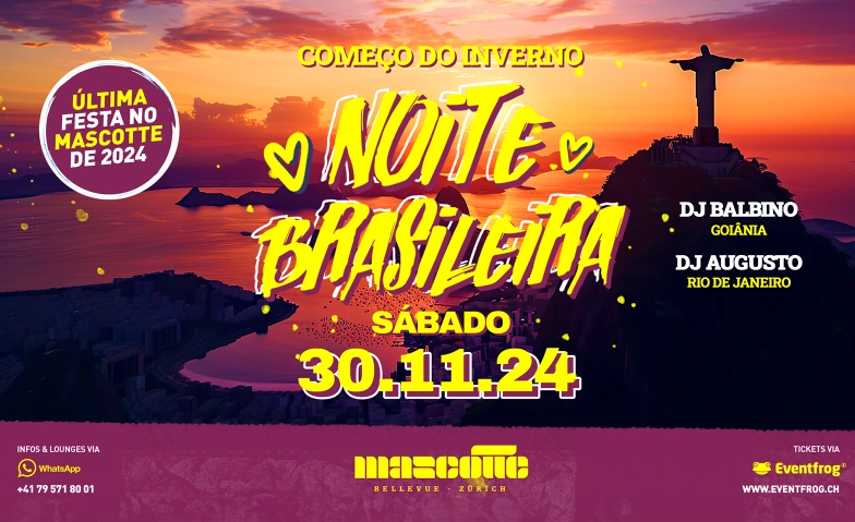 NOITE BRASILEIRA Mascotte Club, Theaterstrasse 10, 8001 Zürich Tickets