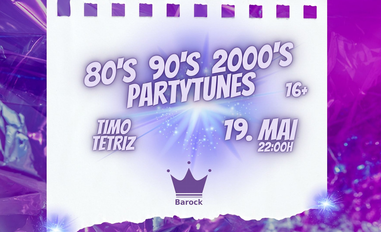 Barock Club Basel: 80's 90's 2000's Partytunes 16+ Barock Club Bar Lounge, Freie Strasse 52, 4001 Basel Tickets
