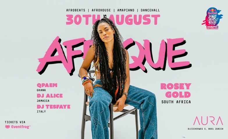 AFRIQUE WITH ROSEY GOLD LIVE • AURA CLUB AURA Club, Bleicherweg 5, 8001 Zürich Tickets