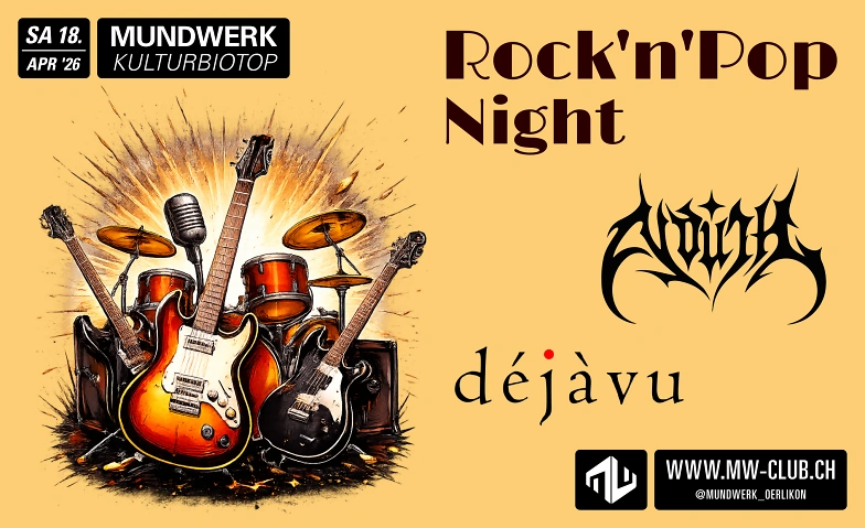 Rock'n'Pop Night Mundwerk Kulturbiotop, Z&uuml;rich Tickets