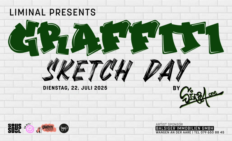 Graffiti Sketch Day für Frauen und Mädchen Sous Soul, Spitalgasse 4, 3011 Bern Tickets