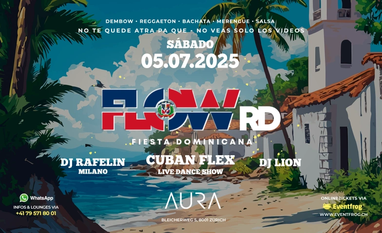 FLOW RD - AURA CLUB Aura, Bleicherweg 5, 8001 Zürich Billets