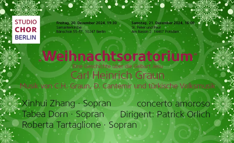 Weihnachtsoratorium (Kopie) St. Peter und Paul, Am Bassin 2, 14467 Potsdam Tickets