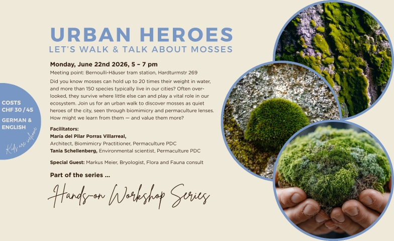 Urban Heroes: Let&rsquo;s Walk & Talk about Mosses Hardturmbrache, Hardturmstrasse 269, 8005 Z&uuml;rich Billets