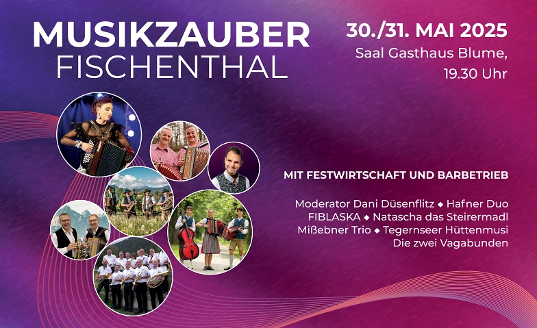 Event-Image for 'Musikzauber Fischenthal 2025 - mit Barbetrieb und Hörnlibräu'