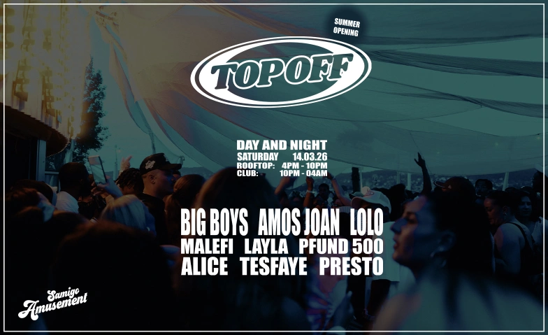 TOP OFF Samigo Amusement, Mythenquai 59, 8002 Z&uuml;rich Tickets