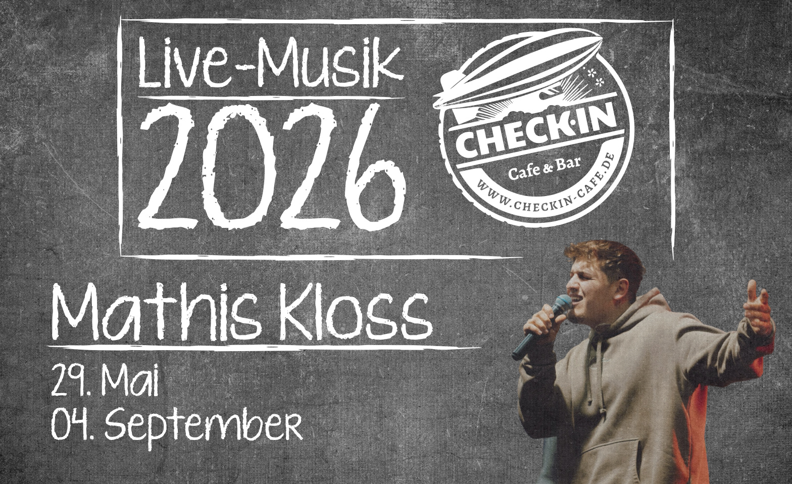 Check In Live Musik 2026 Mathis Kloss Billets