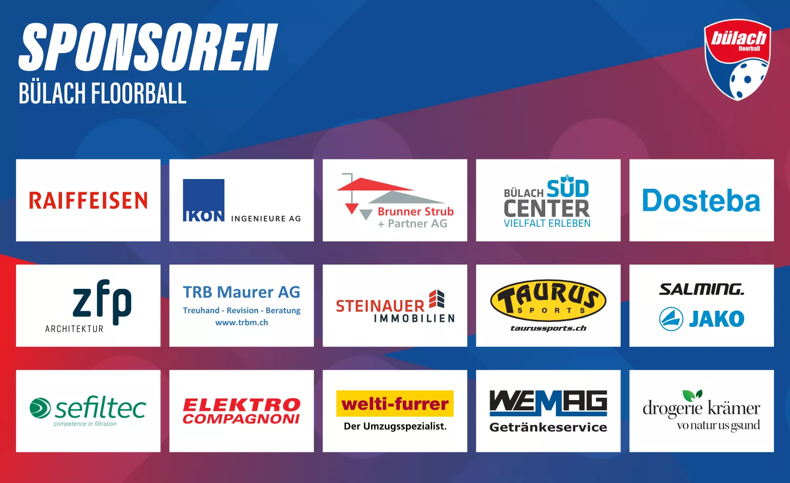 Logo de sponsoring de l'événement Herren 1. Liga: Bülach Floorball vs. Glattal Falcons