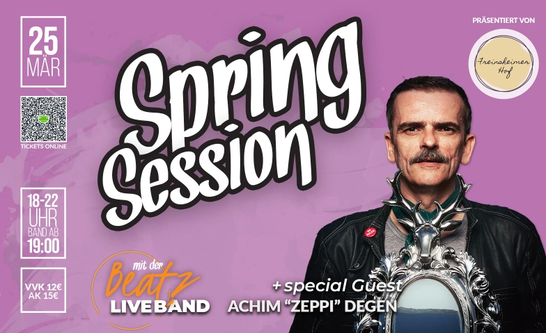 SPRING SESSION mit der BEATZLive Band &ndash; 25. M&auml;rz 2026 Freinsheimer Hof, Breitestra&szlig;e 7, 67251 Freinsheim Billets