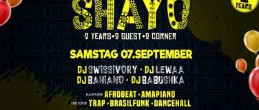 Event-Image for 'SHAYO • SA. 07. SEPTEMBER  • URBANVIOR CLUB'