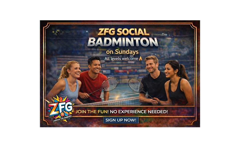 ZFG Sunday Smashes -Social Badminton in Zurich -All Level Tickets