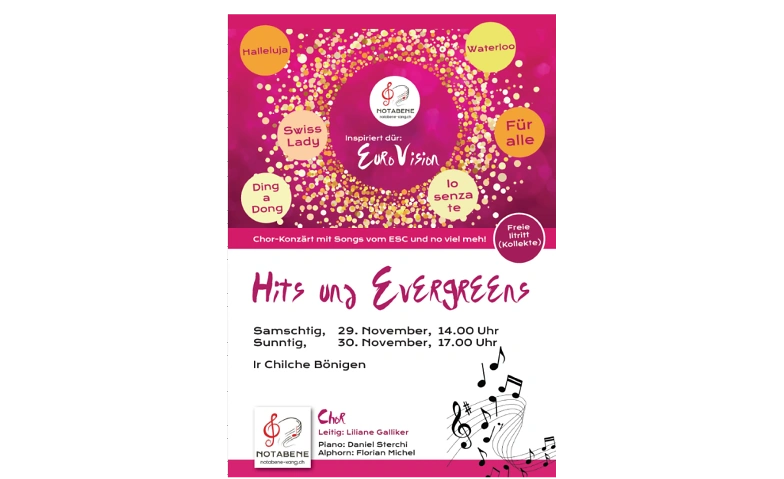 Event-Image for 'Konzert Chor NOTABENE - Hits und Evergreens'