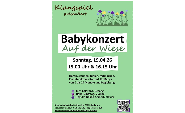 BABYKONZERT "Auf der Wiese" (0-24 Monate) Billets