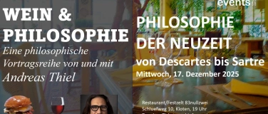 Event-Image for 'BURGER WEIN & PHILOSOPHIE: Philosophie der Neuzeit'