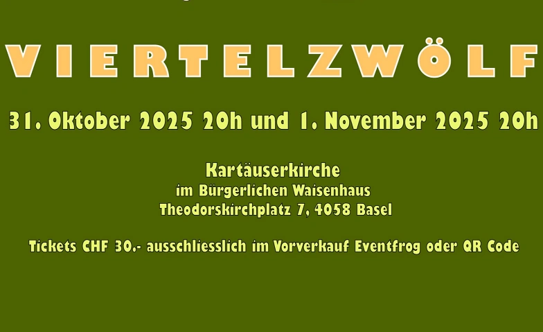 VIERTELZW&Ouml;LF Tickets