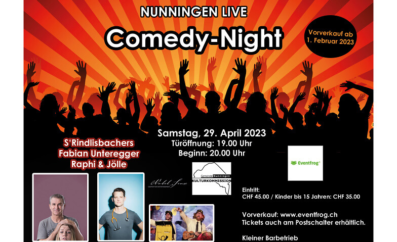 Comedy Night Nunningen Hofackerhalle Nunningen, Schulweg, 4208 Nunningen Tickets