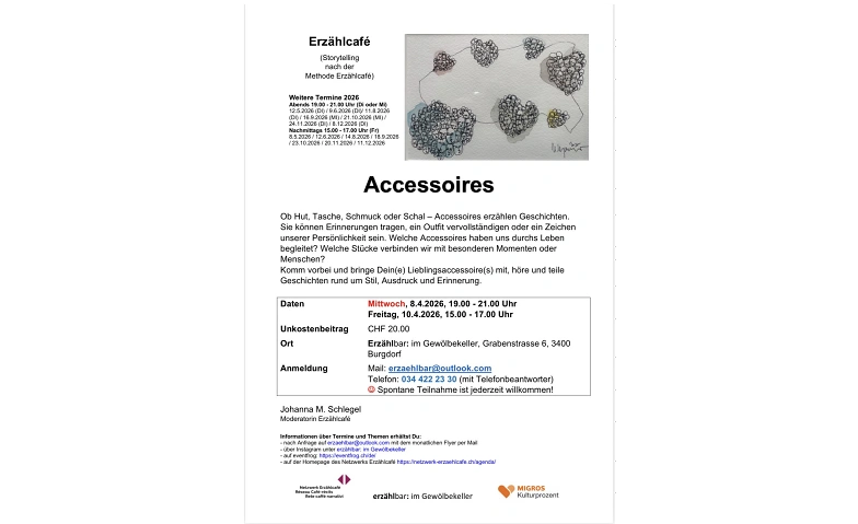 Event-Image for 'Erz&auml;hlcaf&eacute; &uuml;ber "Accessoires"'