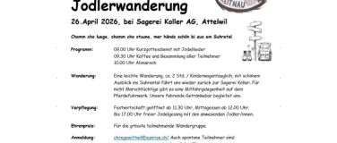 Event-Image for '&bdquo;Jodlerwanderung im Suhrental: Wandern, Singen, Geniessen&ldquo;'