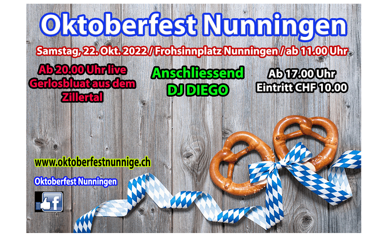Oktoberfest Nunningen 2022 | Party | Party / Schlager & Volksmusik | 22 - Oktoberfest Preise 2022
