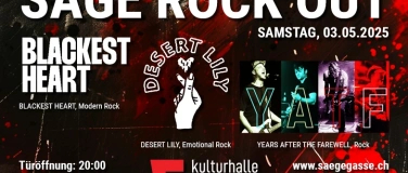 Event-Image for 'Säge Rock Out \\ Blackest Heart, Desert Lily & YATF'