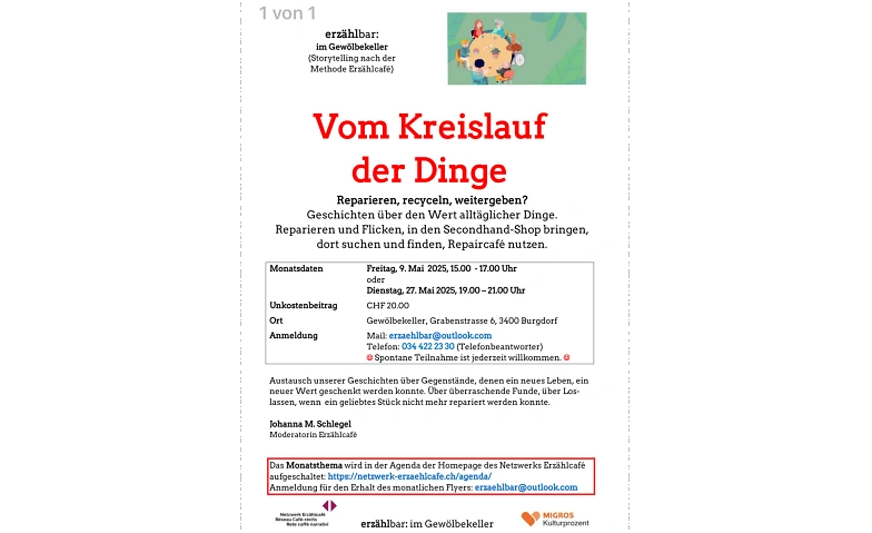 Event-Image for 'Erzählcafé: Vom Kreislauf der Dinge'