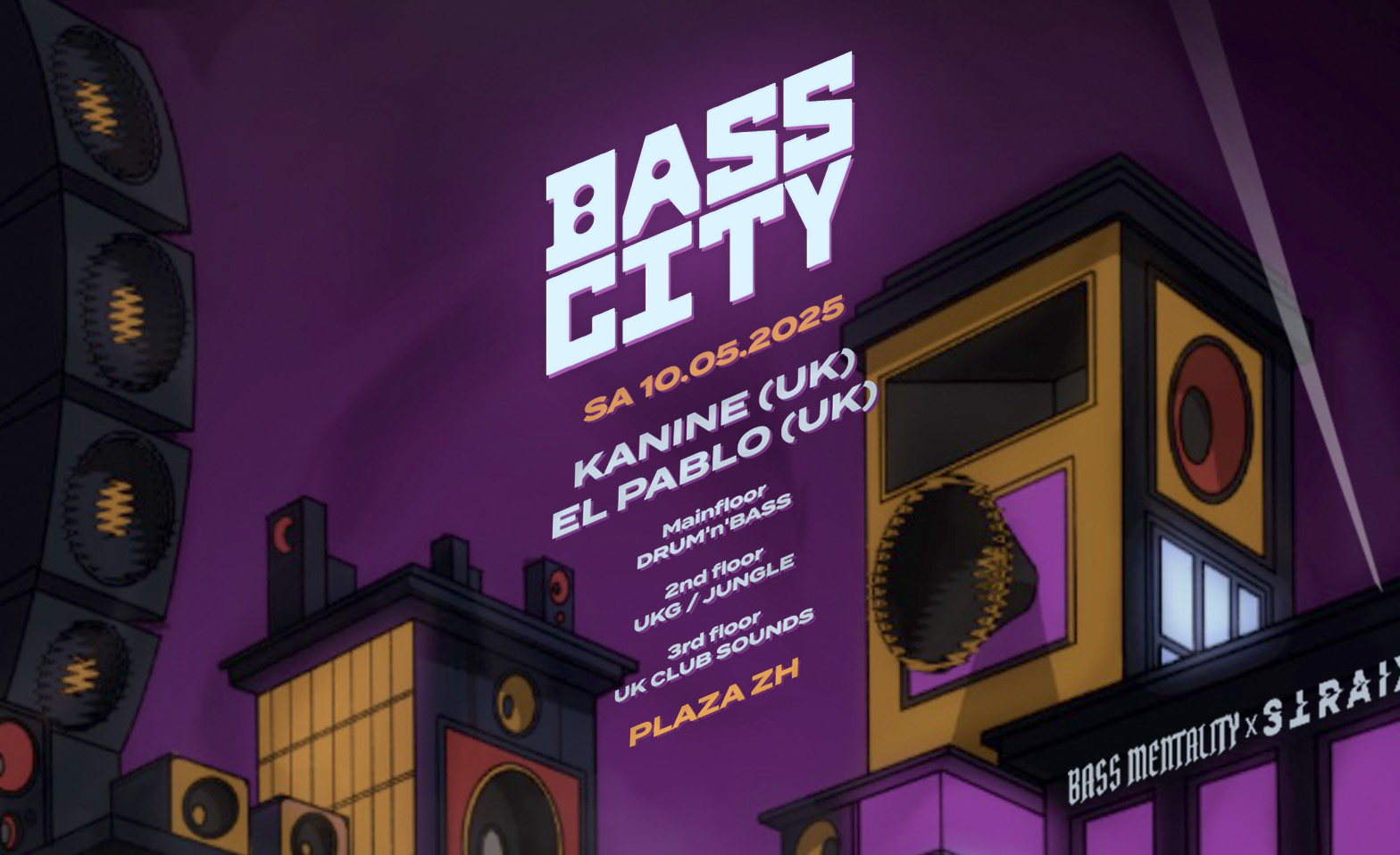 BASS CITY w/ KANINE (UK), EL PABLO (UK) + 3 FLOORS (DNB/UKG) Plaza Club, Zürich, Zürich Tickets