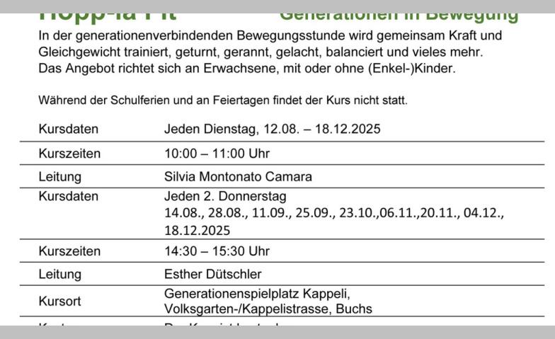 Event-Image for 'Generationenverbindendes Bewegungstraining'