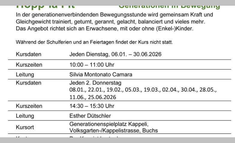 Event-Image for 'Generationenverbindendes Bewegungstraining'