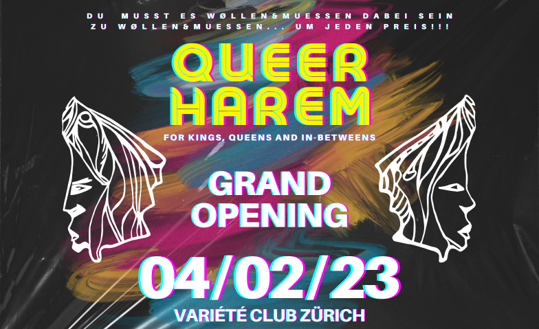 4.2 Gay Party Zürich - QueerHarem - Grand Opening Club Variété, Militärstrasse 84, 8004 Zürich Tickets