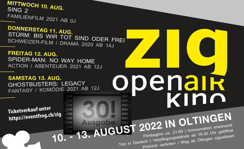 ZIG Openair Kino 2022 ZIG Flueh Tickets