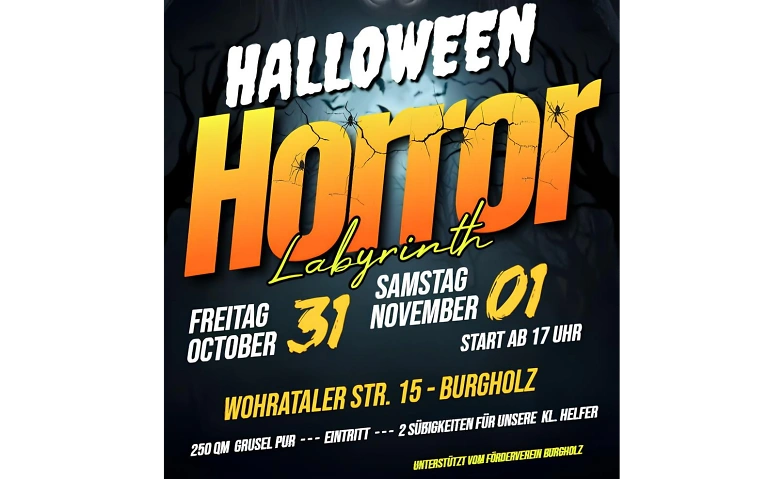 Halloween Labyrinth in Burgholz auf 250m2 Tickets