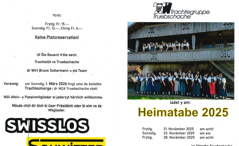 Event-Image for 'Heimatabend der Trachtengruppe Trubschachen'
